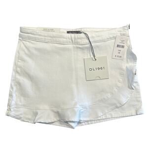 NWT DL1961 Lola Stretch Denim Skort, White Rose, Girls Size 16